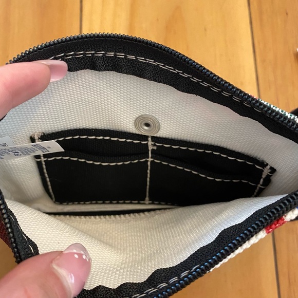 Land’s End Canvas Plaid Red Green & Black Wristlet Small Clutch NEW - Picture 8 of 9